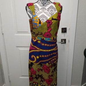 African print Strap Dress